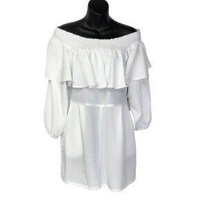 $89 1‎ STATE OFF-THE-SHOULDER LONG SLEEVE ROMPER MD NWT